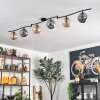 Gastor ceiling light, globe light Amber, Smoke-coloured, 6-light sources