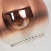 Koyoto globe light, floor lamp clear, coppery, 1-light source