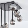 Chehalis ceiling light, globe light Smoke-coloured, 9-light sources