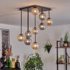 Chehalis ceiling light, globe light Amber, Smoke-coloured, 9-light sources