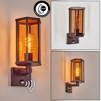 Monfanim outdoor wall light rust-coloured, 1-light source