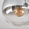 Gastor ceiling light, globe light clear, Smoke-coloured, 2-light sources