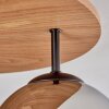 Koyoto ceiling light, globe light 40 cm brown, Wood like finish, black, 3-light sources