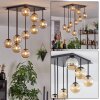 Chehalis ceiling light, globe light Amber, 9-light sources