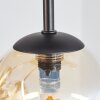 Chehalis ceiling light, globe light Amber, 9-light sources