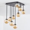 Chehalis ceiling light, globe light Amber, 9-light sources