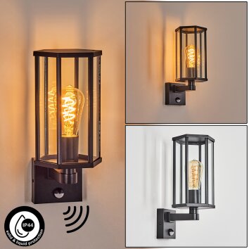 Monfanim outdoor wall light black, 1-light source