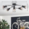 Medelim ceiling light clear, Smoke-coloured, 5-light sources