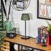 Longchamps Outdoor table lamp, table lamp LED brown, green, 1-light source