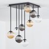 Chehalis ceiling light, globe light Amber, clear, Smoke-coloured, 9-light sources