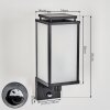 Cadafaes outdoor wall light black, 1-light source, Motion sensor