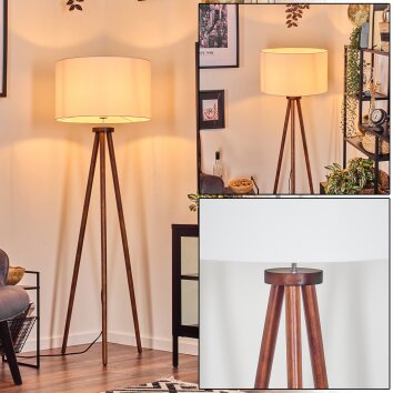 Flemming floor lamp dark brown, 1-light source