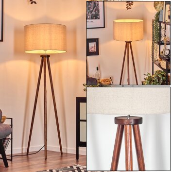 Flemming floor lamp dark brown, 1-light source