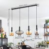 Alcofra hanging light black, 4-light sources