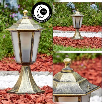 Loria pedestal light brown, gold, 1-light source