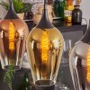 Ladrongueira hanging light chrome, gold, clear, coppery, Smoke-coloured, 3-light sources