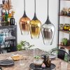 Ladrongueira hanging light chrome, gold, clear, coppery, Smoke-coloured, 3-light sources