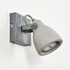 Lomma wall light, wall spotlight brushed steel, 1-light source