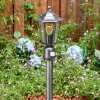 Loria outdoor light, path light black, silver, 1-light source, Motion sensor