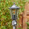 Loria outdoor light, path light black, silver, 1-light source, Motion sensor