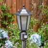 Loria outdoor light, path light black, silver, 1-light source, Motion sensor