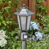 Loria outdoor light, path light black, silver, 1-light source, Motion sensor