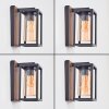 Portalis outdoor light, outdoor wall light brown, Wood like finish, black, 1-light source