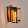 Portalis outdoor light, outdoor wall light brown, Wood like finish, black, 1-light source