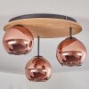 Koyoto ceiling light, globe light Ecru, black, 3-light sources