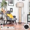 Flemming floor lamp Ecru, black, 1-light source