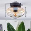 Mertola ceiling light Amber, clear, 1-light source