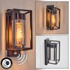 Boucinho outdoor wall light black, 1-light source, Motion sensor