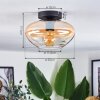 Mertola ceiling light Amber, clear, 1-light source