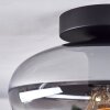 Mertola ceiling light chrome, Smoke-coloured, 1-light source