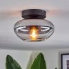 Mertola ceiling light chrome, Smoke-coloured, 1-light source