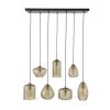 Pendelleuchte pendant light anthracite, 7-light sources