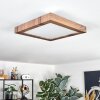 Salmi ceiling light, Panel LED Wood like finish, black, 1-light source