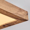 Salmi ceiling light, Panel LED Wood like finish, black, 1-light source