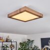 Salmi ceiling light, Panel LED Wood like finish, black, 1-light source