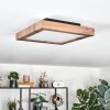 Salmi ceiling light, Panel LED Wood like finish, black, 1-light source