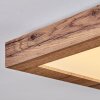 Salmi ceiling light, Panel LED Wood like finish, black, 1-light source