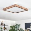 Salmi ceiling light, Panel LED Wood like finish, black, 1-light source