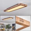 Salmi ceiling light, Panel LED Wood like finish, black, 1-light source