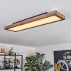 Salmi ceiling light, Panel LED Wood like finish, black, 1-light source