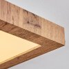 Salmi ceiling light, Panel LED Wood like finish, black, 1-light source