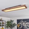 Salmi ceiling light, Panel LED Wood like finish, black, 1-light source