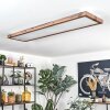 Salmi ceiling light, Panel LED Wood like finish, black, 1-light source