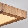 Salmi ceiling light, Panel LED Wood like finish, black, 1-light source