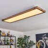 Salmi ceiling light, Panel LED Wood like finish, black, 1-light source