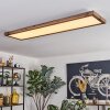 Salmi ceiling light, Panel LED Wood like finish, black, 1-light source